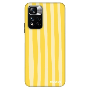 Szilikon tok erre a típusra Xiaomi Redmi Note 11 Pro 5G - Lines lemon