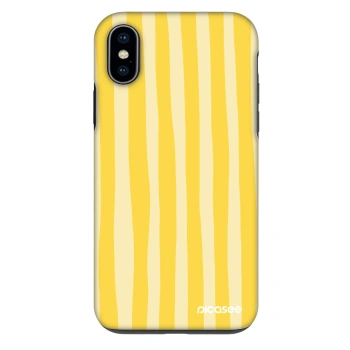 Szilikon tok erre a típusra Apple iPhone X/XS - Lines lemon