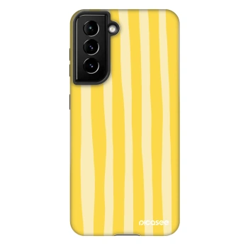 Szilikon tok erre a típusra Samsung Galaxy S21 5G G991B - Lines lemon