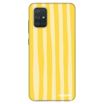 Szilikon tok erre a típusra Samsung Galaxy A71 A715F - Lines lemon