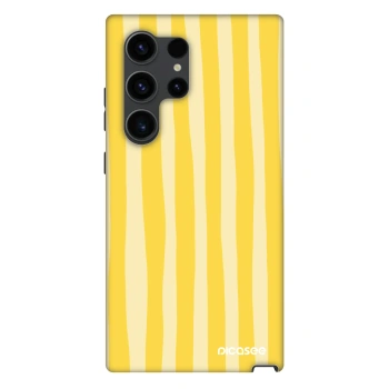 Szilikon tok erre a típusra Samsung Galaxy S24 Ultra S928B 5G - Lines lemon