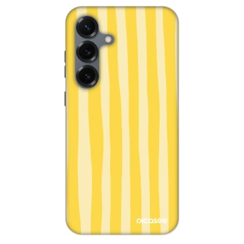 Szilikon tok erre a típusra Samsung Galaxy S25 5G - Lines lemon