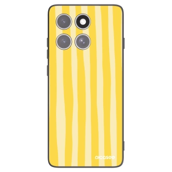 Picasee fekete szilikon tok az alábbi mobiltelefonokra Motorola Edge 60 Pro - Lines lemon