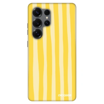 Szilikon tok erre a típusra Samsung Galaxy S25 Ultra 5G - Lines lemon