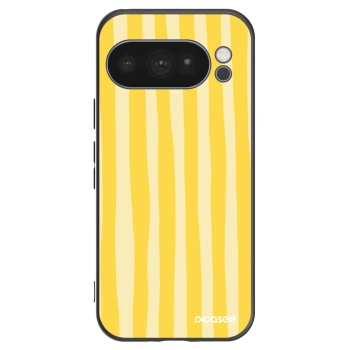 Picasee fekete szilikon tok az alábbi mobiltelefonokra Google Pixel 10 Pro - Lines lemon