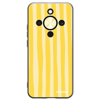 Picasee fekete szilikon tok az alábbi mobiltelefonokra Honor Magic8 Lite 5G - Lines lemon