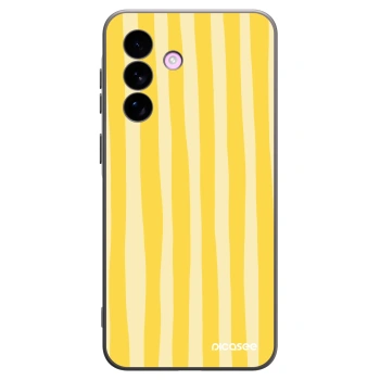 Picasee fekete szilikon tok az alábbi mobiltelefonokra Samsung Galaxy A57 5G - Lines lemon