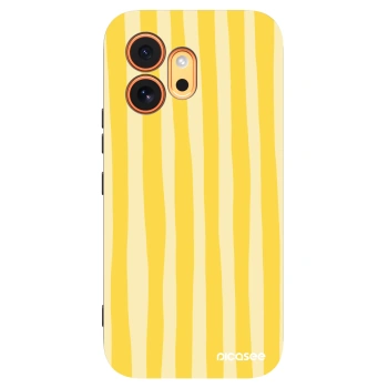 Picasee fekete szilikon tok az alábbi mobiltelefonokra Honor 600 - Lines lemon