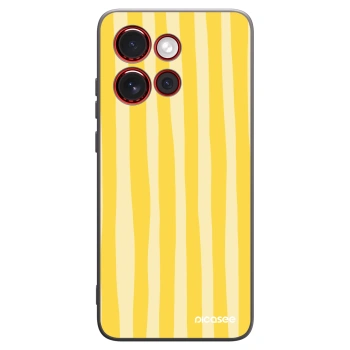 Picasee fekete szilikon tok az alábbi mobiltelefonokra Motorola Edge 60 Neo 5G - Lines lemon