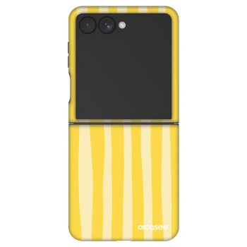 Szilikon tok erre a típusra Samsung Galaxy Z Flip7 5G - Lines lemon