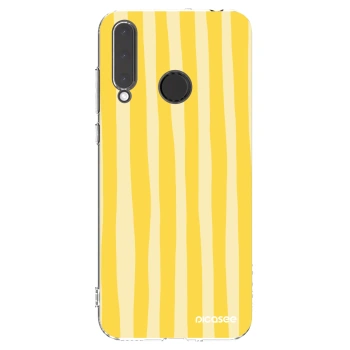 Picasee átlátszó szilikon tok az alábbi mobiltelefonokra Honor 20 Lite - Lines lemon