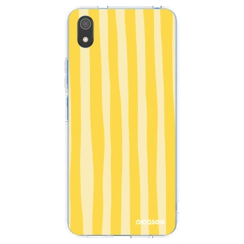 Picasee átlátszó szilikon tok az alábbi mobiltelefonokra Xiaomi Redmi 7A - Lines lemon