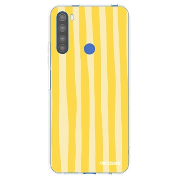 Picasee átlátszó szilikon tok az alábbi mobiltelefonokra Xiaomi Redmi Note 8T - Lines lemon