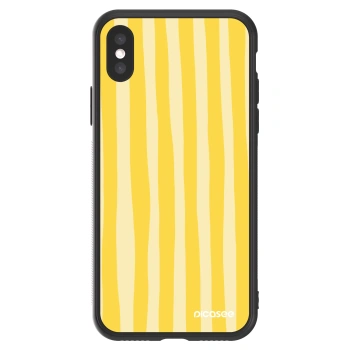Picasee ULTIMATE CASE Apple iPhone X/XS - készülékre - Lines lemon