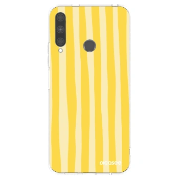 Picasee átlátszó szilikon tok az alábbi mobiltelefonokra Huawei P40 Lite E - Lines lemon