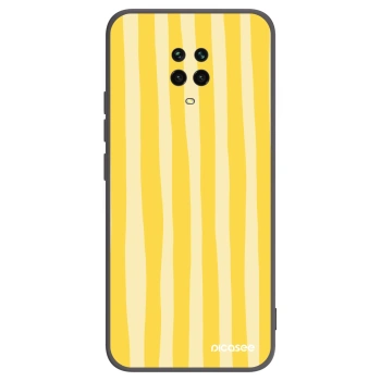 Picasee fekete szilikon tok az alábbi mobiltelefonokra Xiaomi Redmi Note 9 Pro - Lines lemon
