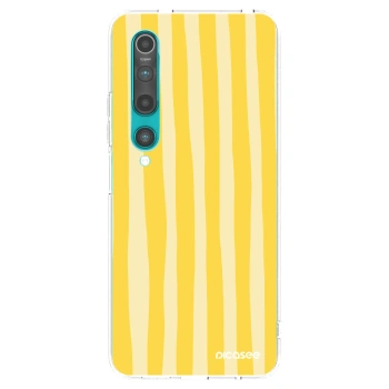 Picasee átlátszó szilikon tok az alábbi mobiltelefonokra Xiaomi Mi 10 - Lines lemon