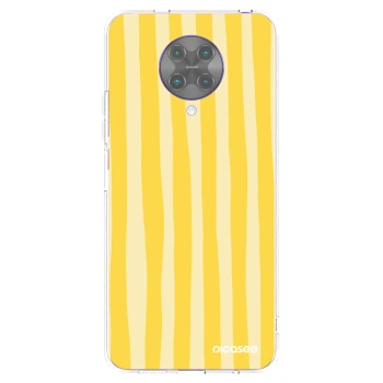 Picasee átlátszó szilikon tok az alábbi mobiltelefonokra Xiaomi Poco F2 Pro - Lines lemon