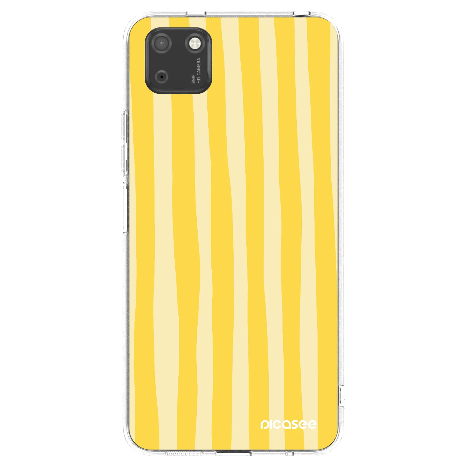 Picasee átlátszó szilikon tok az alábbi mobiltelefonokra Huawei Y5P - Lines lemon