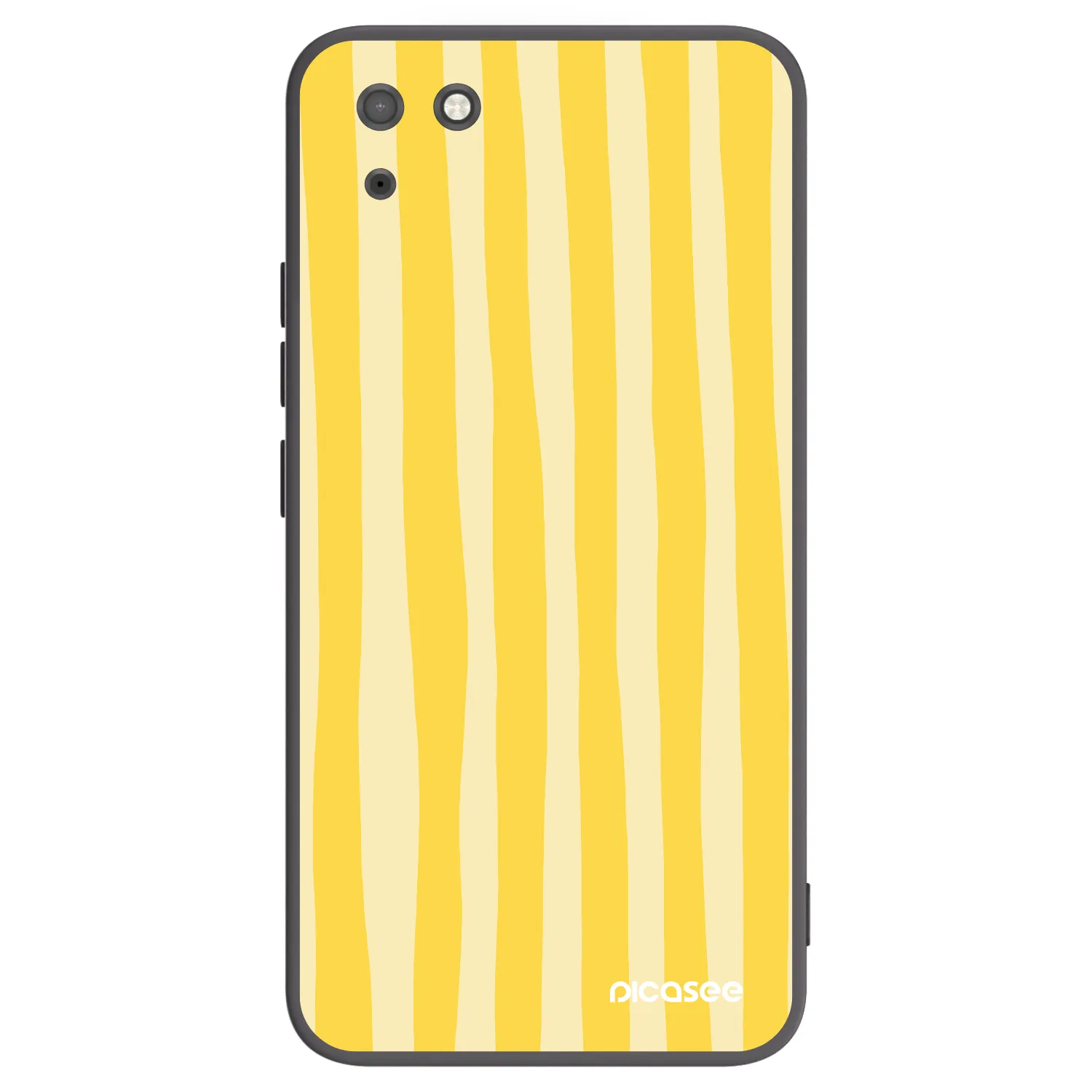 Picasee fekete szilikon tok az alábbi mobiltelefonokra Huawei Y5P - Lines lemon