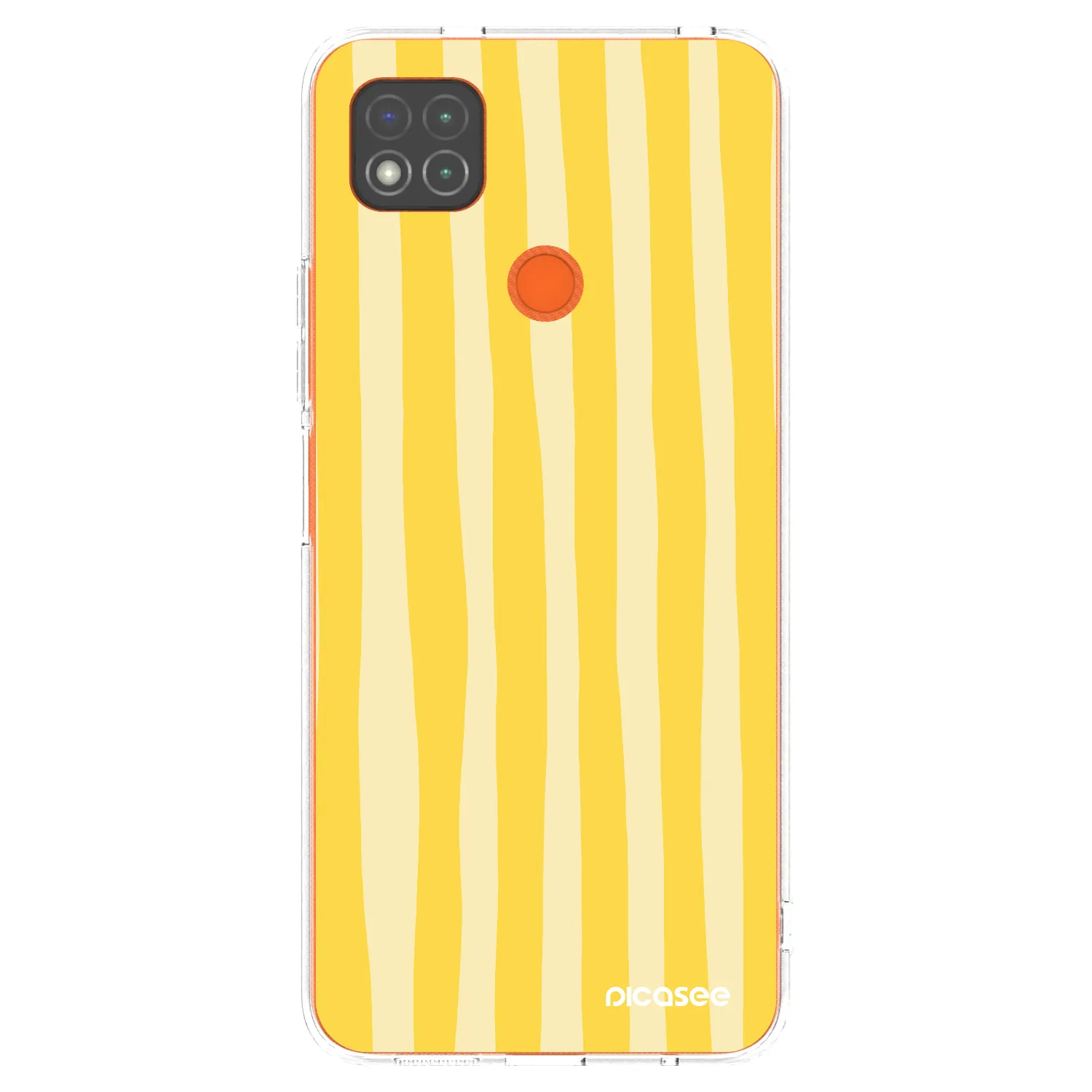 Picasee átlátszó szilikon tok az alábbi mobiltelefonokra Xiaomi Redmi 9C - Lines lemon