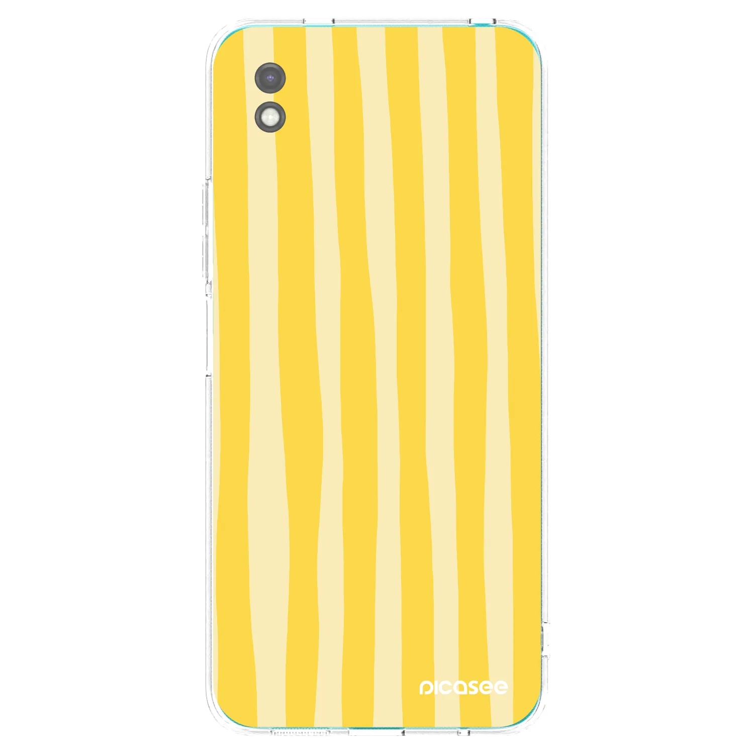 Picasee fekete szilikon tok az alábbi mobiltelefonokra Xiaomi Redmi 9A - Lines lemon
