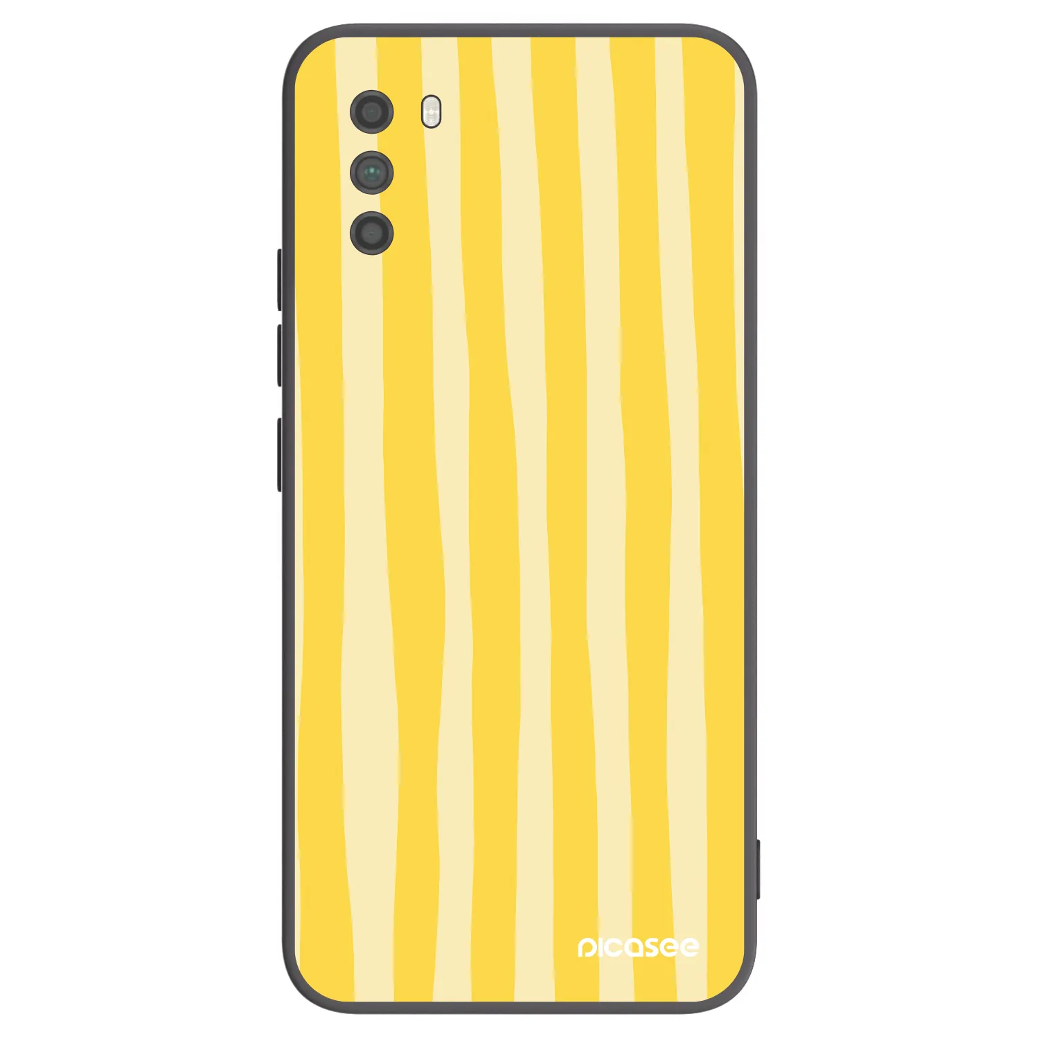 Picasee fekete szilikon tok az alábbi mobiltelefonokra Xiaomi Poco M3 - Lines lemon