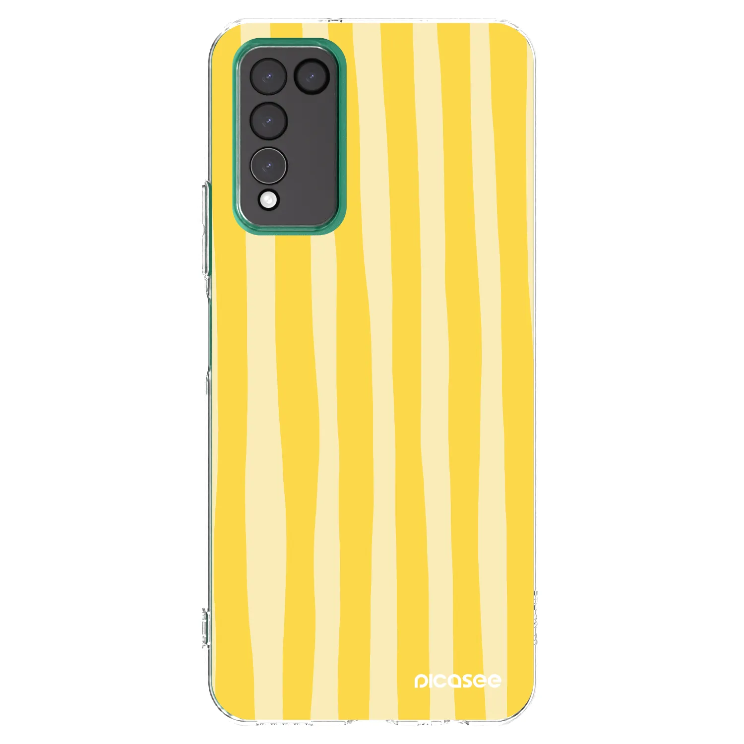 Picasee átlátszó szilikon tok az alábbi mobiltelefonokra Honor 10X Lite - Lines lemon