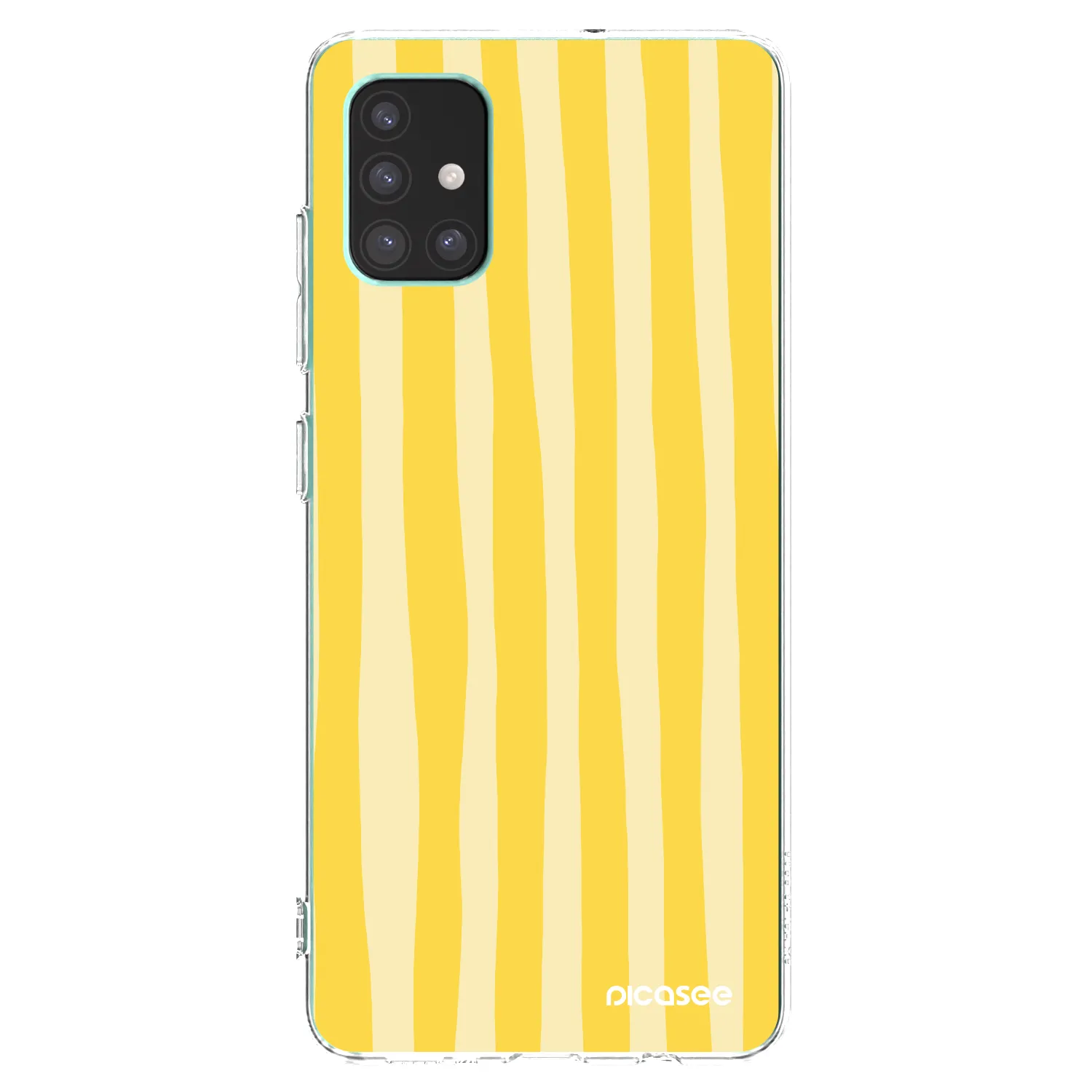 Picasee átlátszó szilikon tok az alábbi mobiltelefonokra Samsung Galaxy M51 M515F - Lines lemon