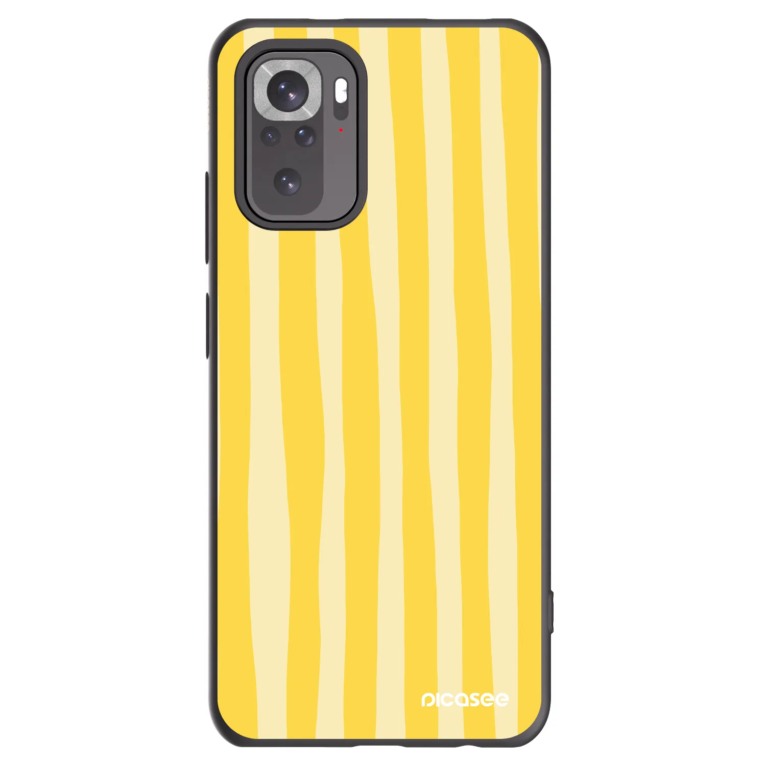 Picasee fekete szilikon tok az alábbi mobiltelefonokra Xiaomi Redmi Note 10 - Lines lemon