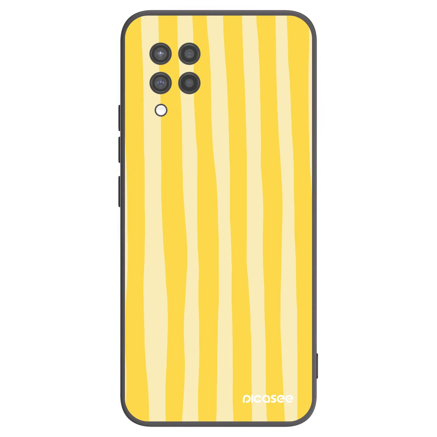 Picasee fekete szilikon tok az alábbi mobiltelefonokra Samsung Galaxy A42 A426B - Lines lemon