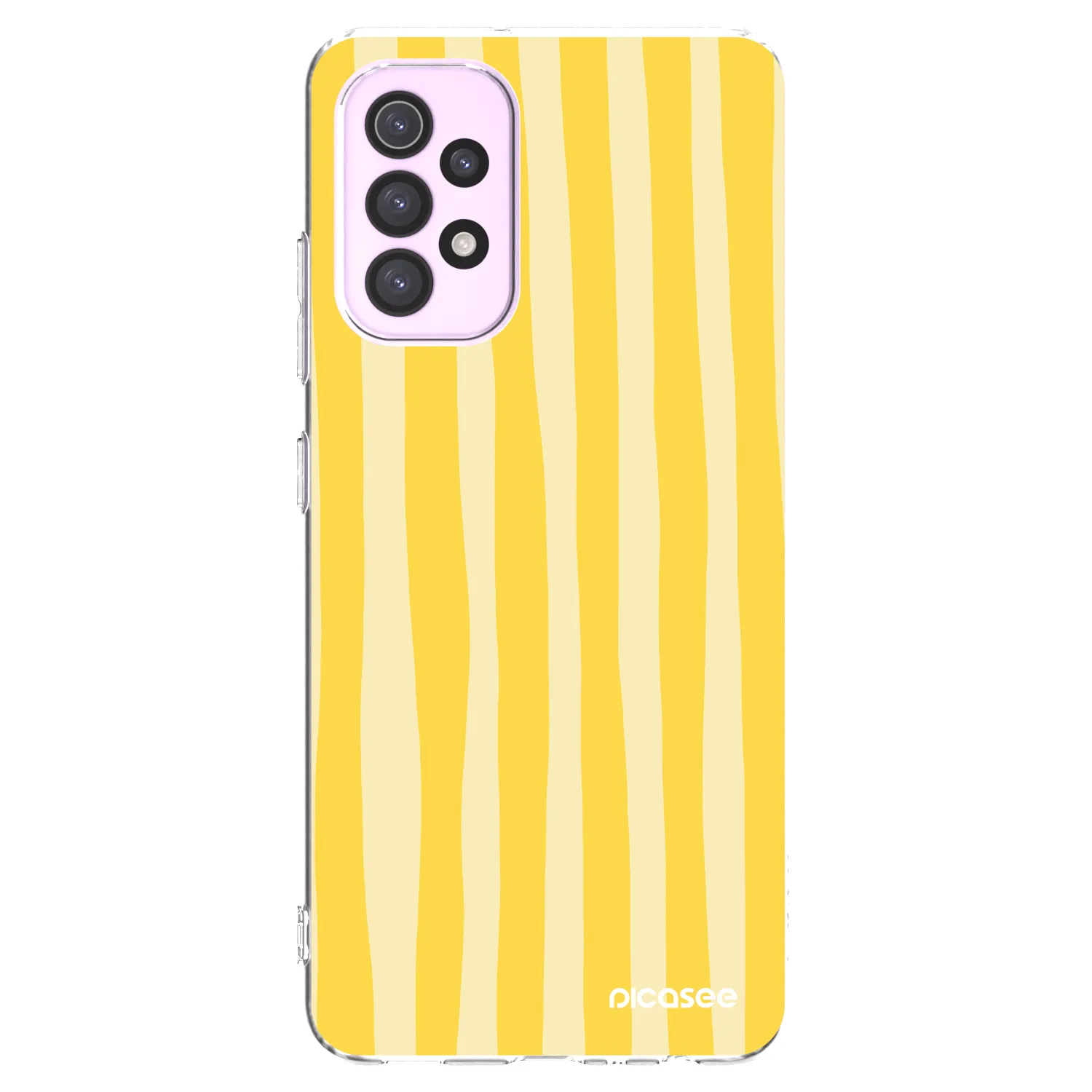 Picasee átlátszó szilikon tok az alábbi mobiltelefonokra Samsung Galaxy A32 5G A326B - Lines lemon