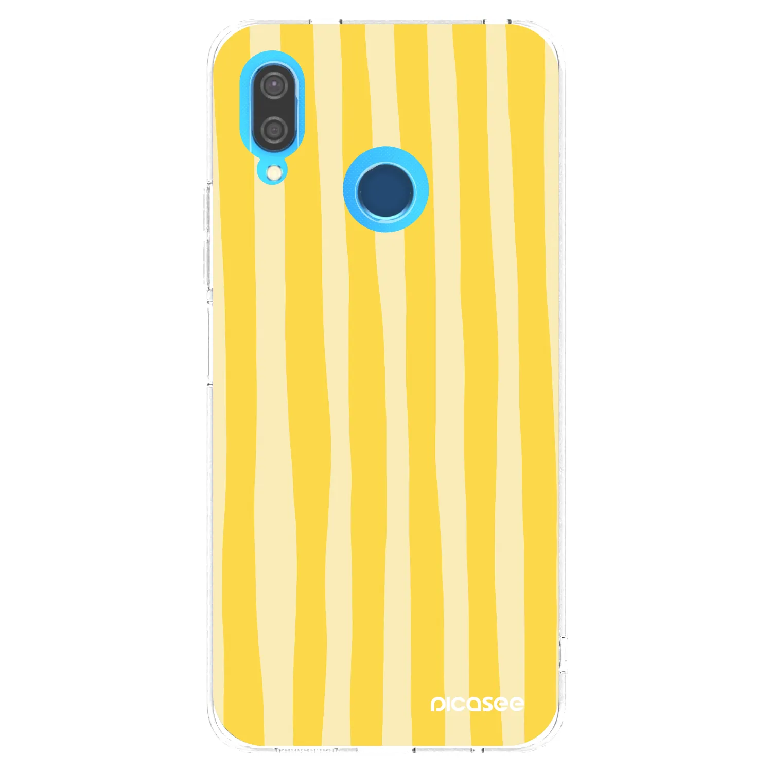 Picasee átlátszó szilikon tok az alábbi mobiltelefonokra Huawei P20 Lite - Lines lemon