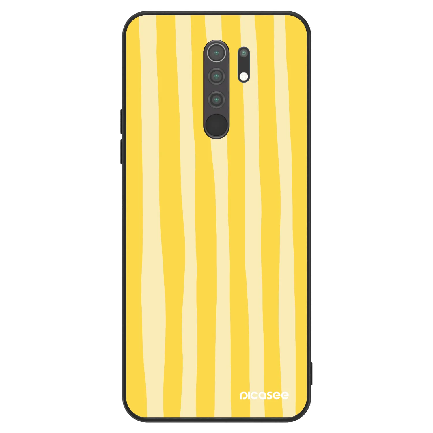 Picasee ULTIMATE CASE Xiaomi Redmi 9 - készülékre - Lines lemon