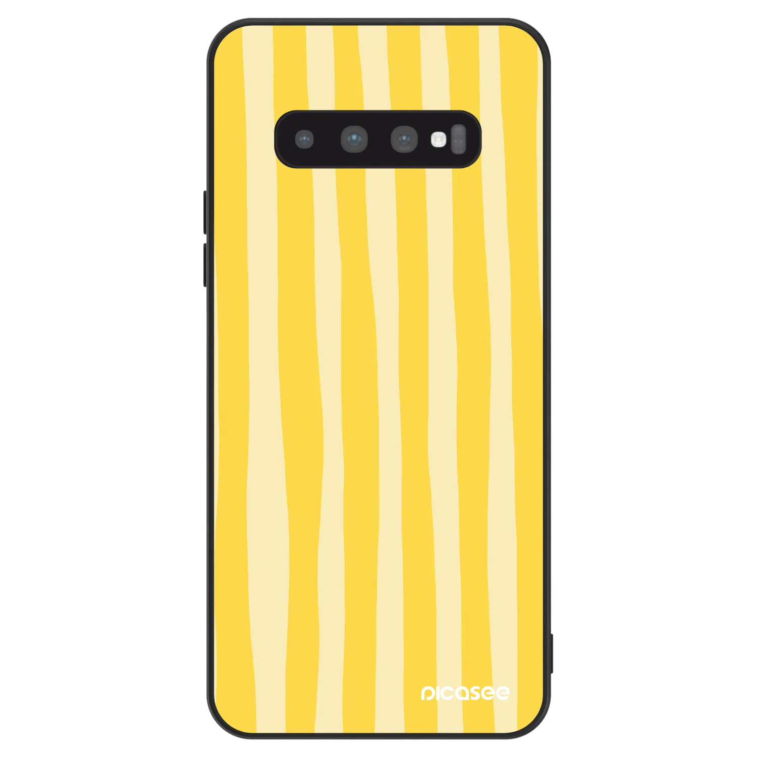 Picasee ULTIMATE CASE Samsung Galaxy S10 G973 - készülékre - Lines lemon