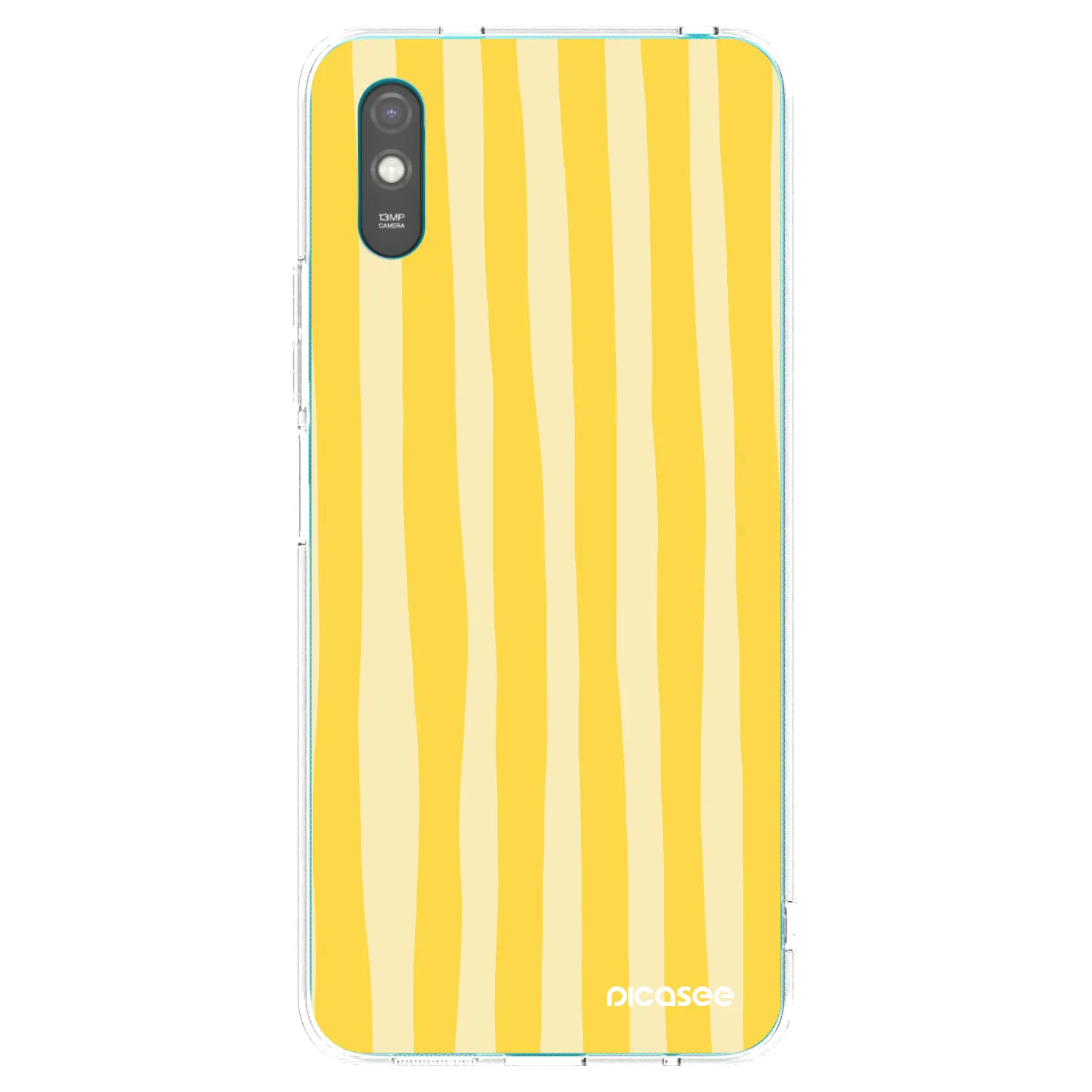Picasee átlátszó szilikon tok az alábbi mobiltelefonokra Xiaomi Redmi 9AT - Lines lemon