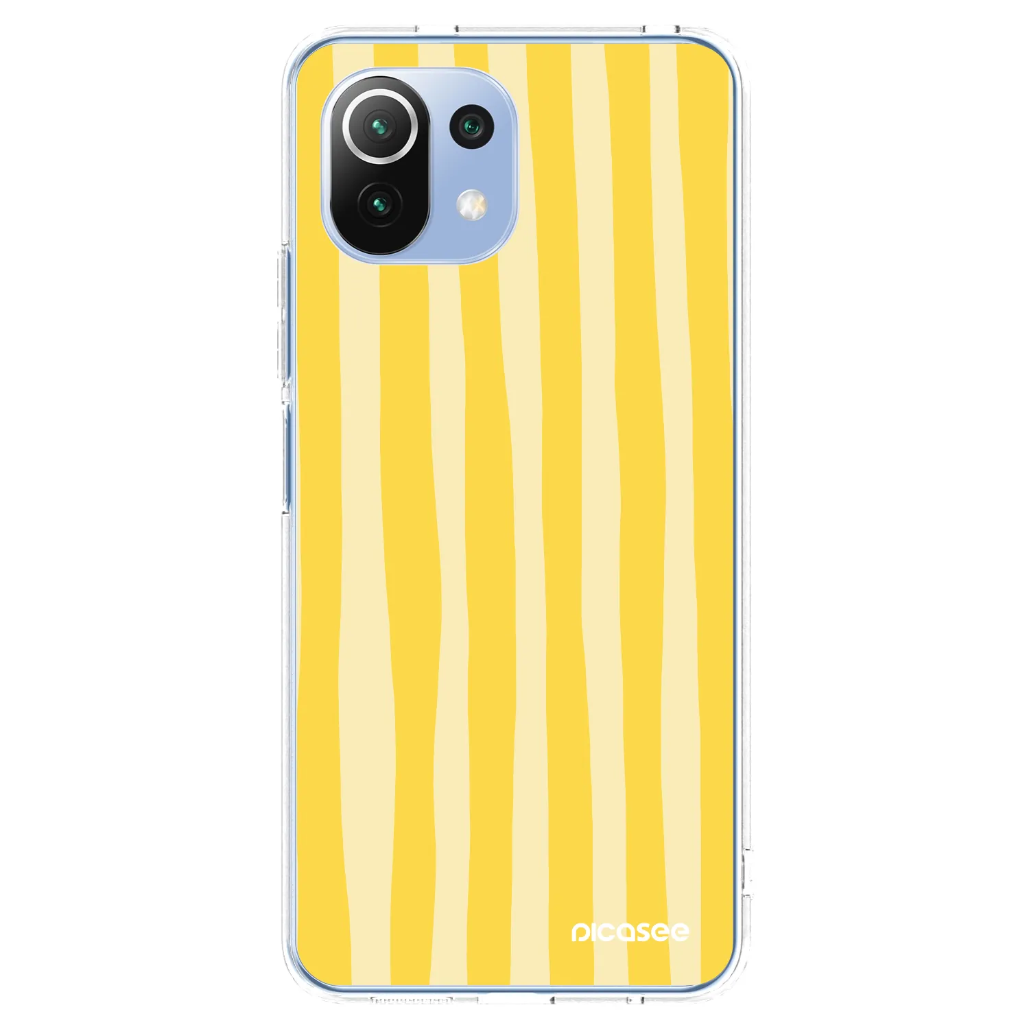 Picasee átlátszó szilikon tok az alábbi mobiltelefonokra Xiaomi Mi 11 Lite - Lines lemon