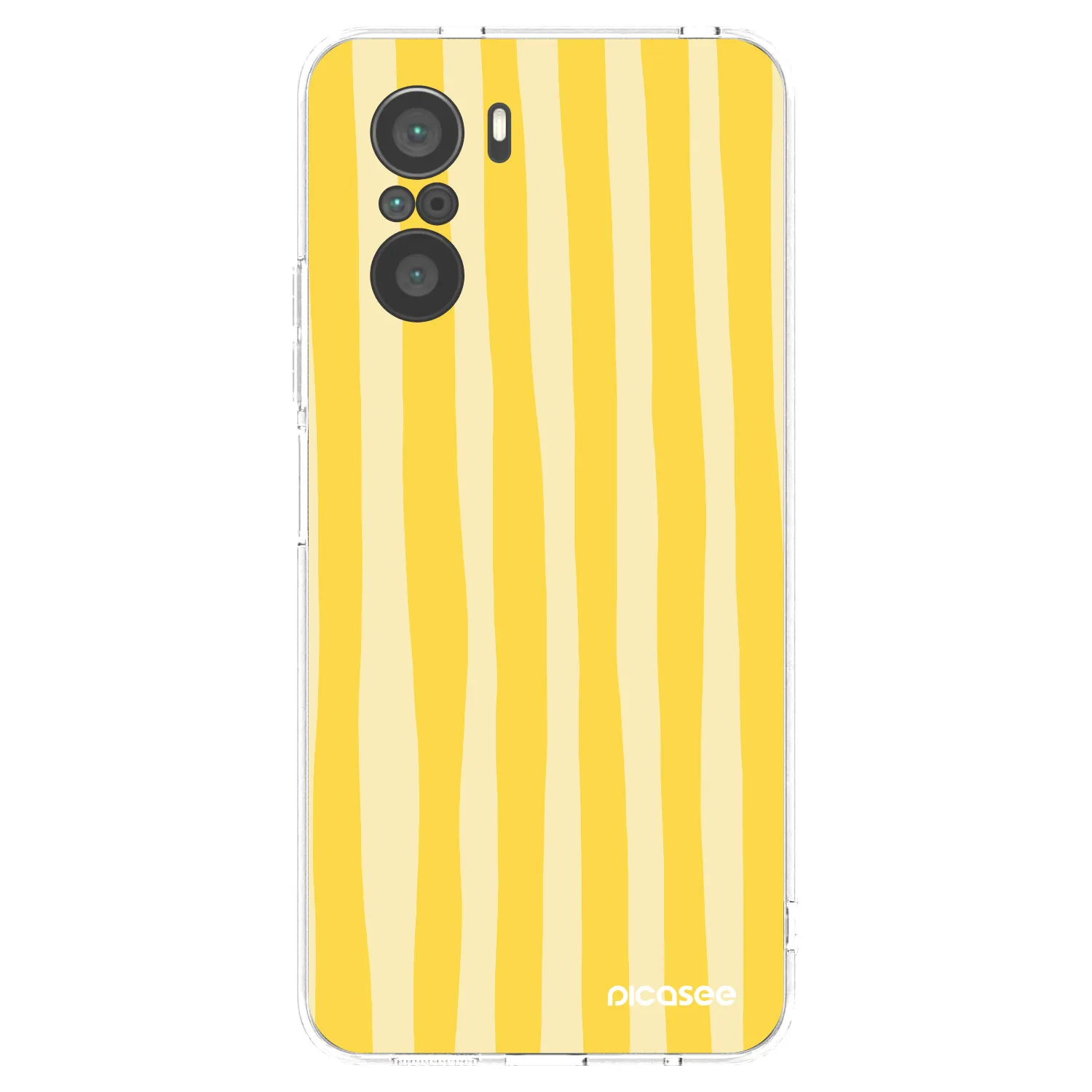 Picasee átlátszó szilikon tok az alábbi mobiltelefonokra Xiaomi Poco F3 - Lines lemon
