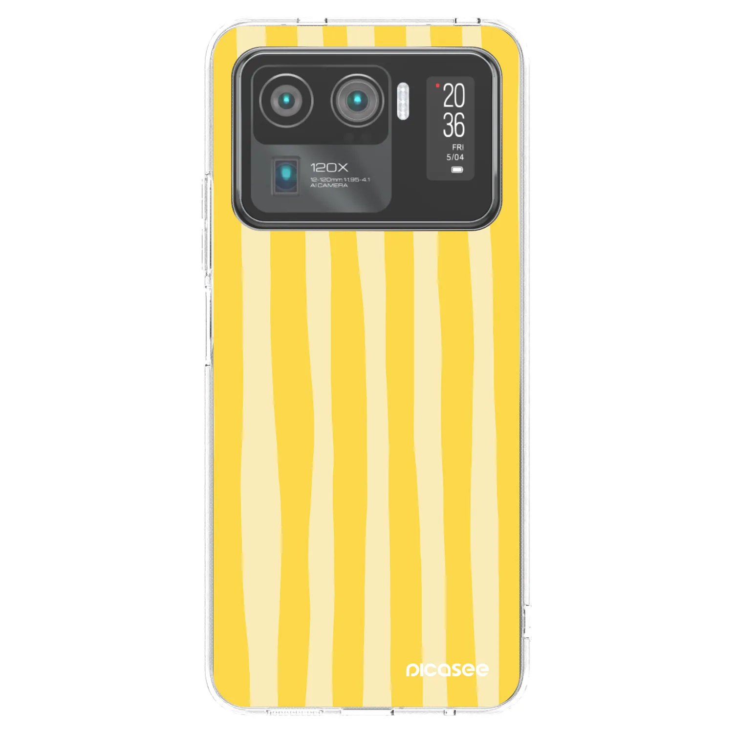Picasee átlátszó szilikon tok az alábbi mobiltelefonokra Xiaomi Mi 11 Ultra - Lines lemon