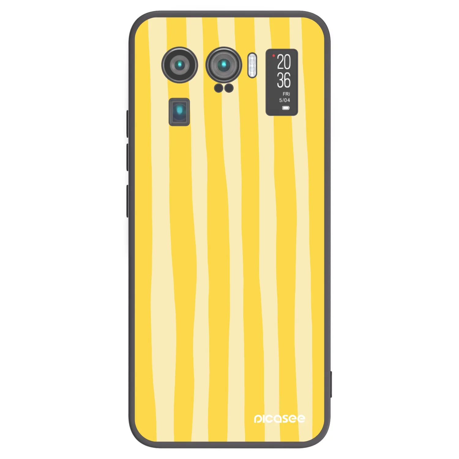 Picasee fekete szilikon tok az alábbi mobiltelefonokra Xiaomi Mi 11 Ultra - Lines lemon