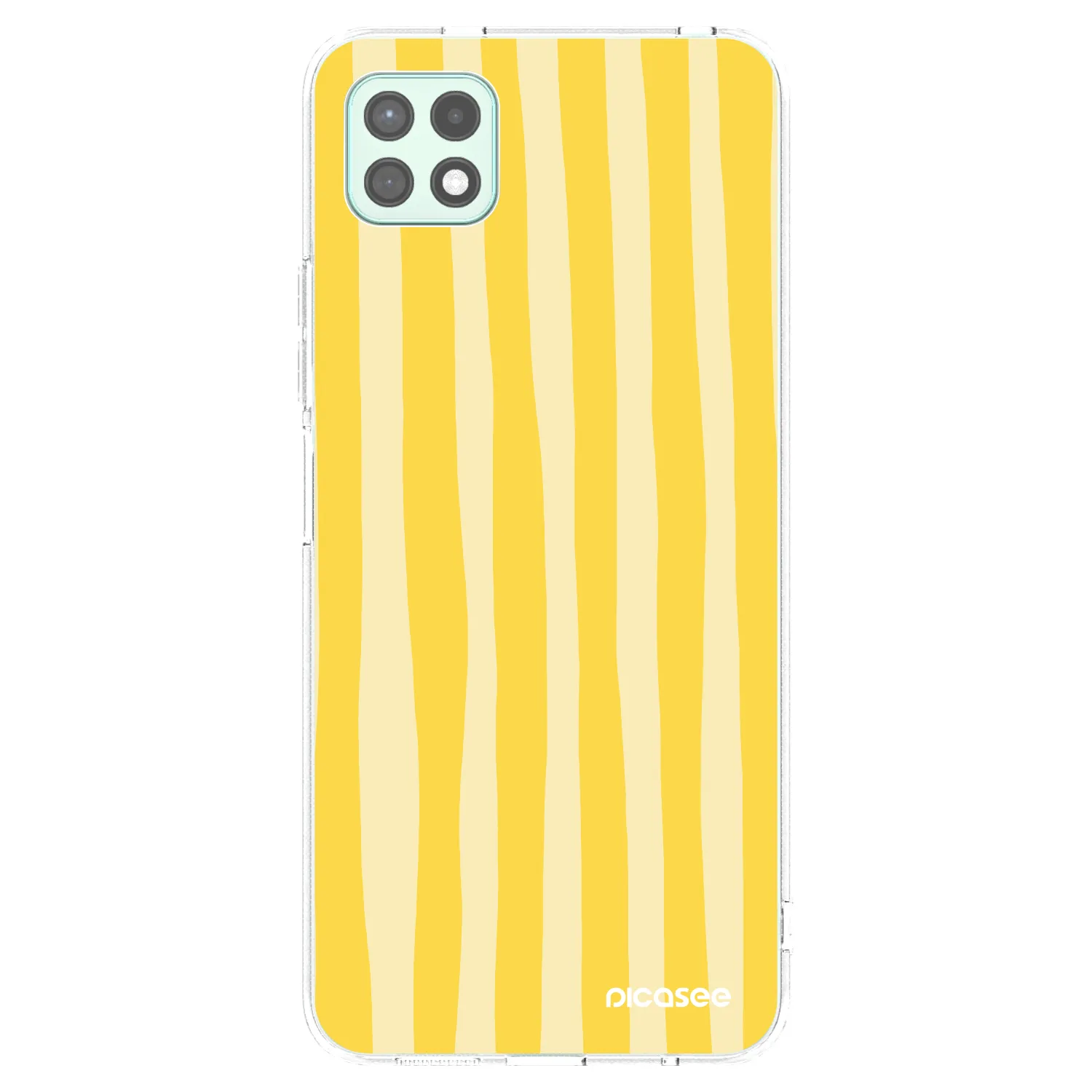 Picasee átlátszó szilikon tok az alábbi mobiltelefonokra Samsung Galaxy A22 A226B 5G - Lines lemon