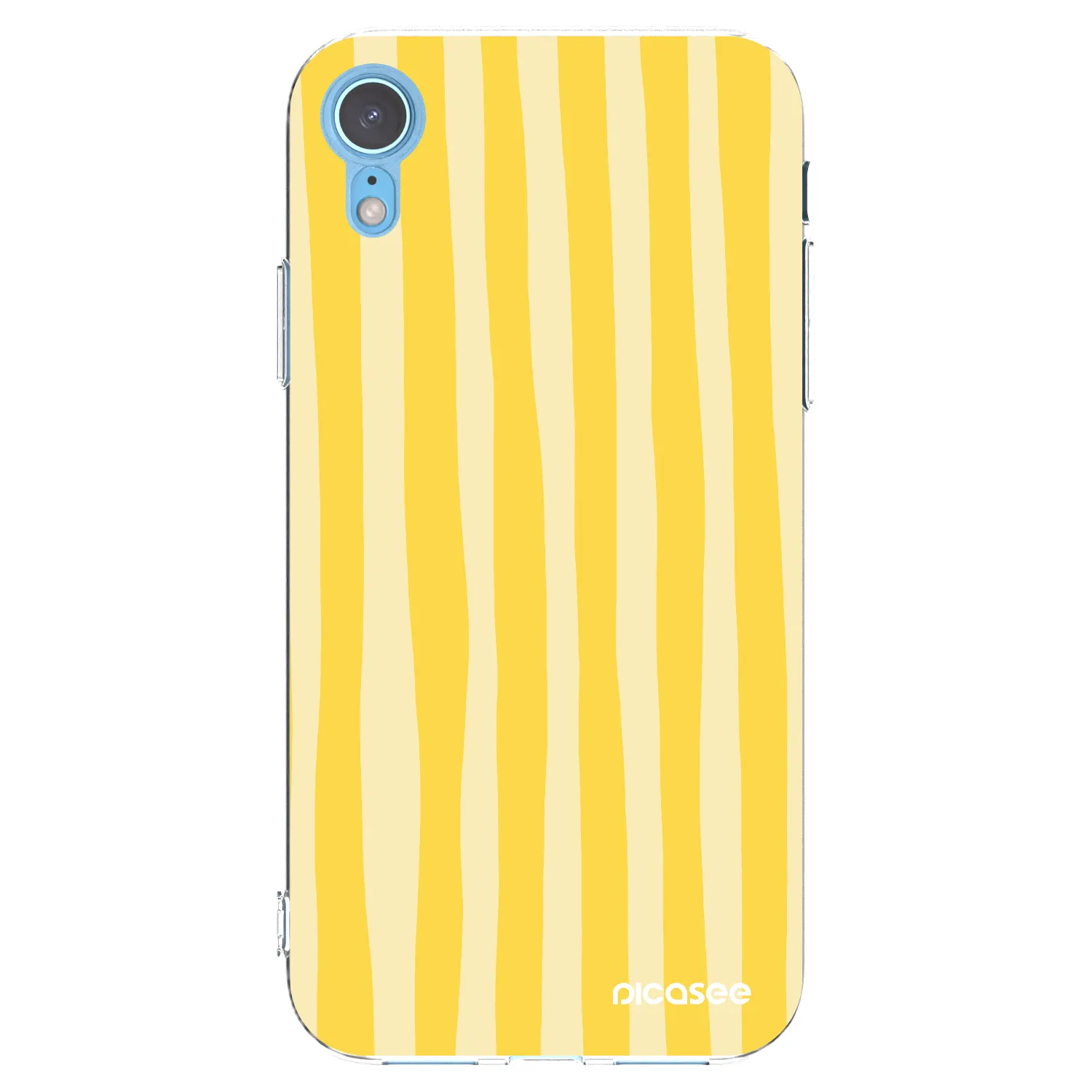 Picasee átlátszó szilikon tok az alábbi mobiltelefonokra Apple iPhone XR - Lines lemon