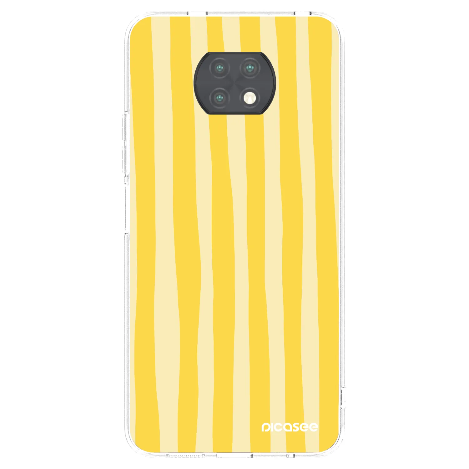 Picasee átlátszó szilikon tok az alábbi mobiltelefonokra Xiaomi Redmi Note 9T - Lines lemon