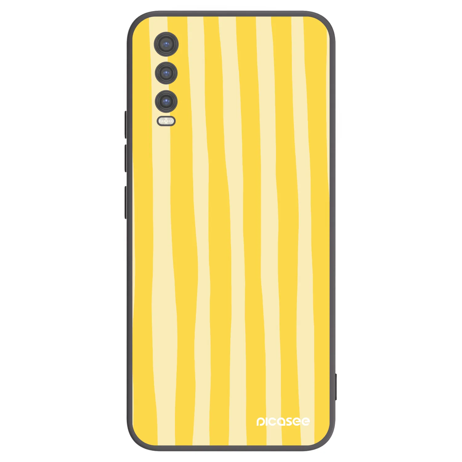 Picasee fekete szilikon tok az alábbi mobiltelefonokra Vivo Y20s - Lines lemon