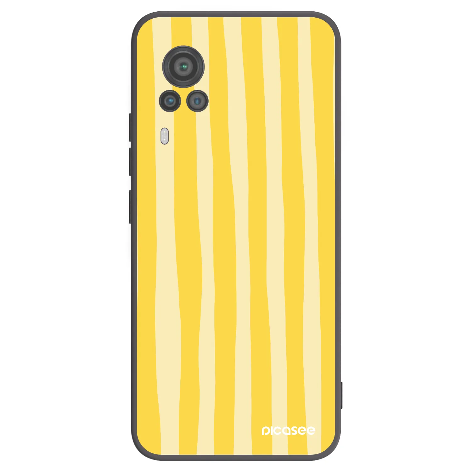 Picasee fekete szilikon tok az alábbi mobiltelefonokra Vivo X60 Pro 5G - Lines lemon