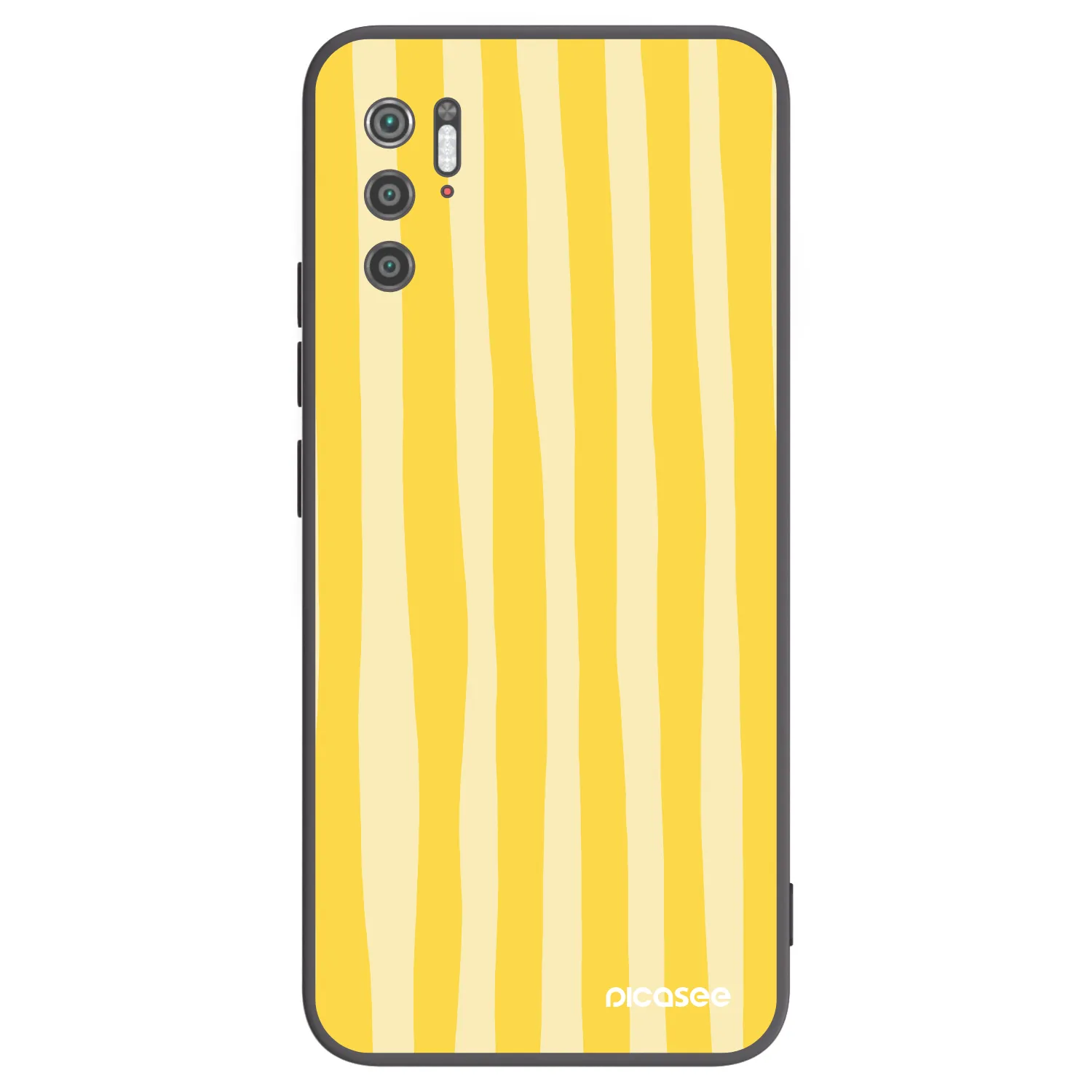 Picasee fekete szilikon tok az alábbi mobiltelefonokra Xiaomi Poco M3 Pro 5G - Lines lemon