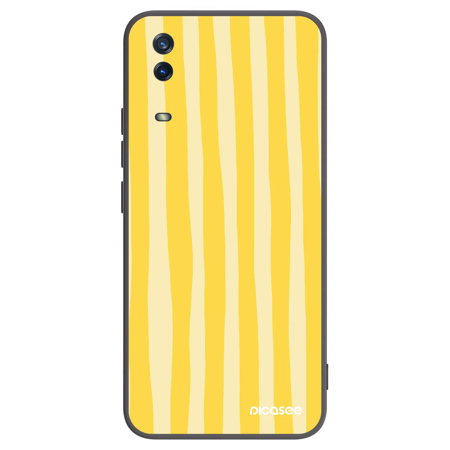 Picasee fekete szilikon tok az alábbi mobiltelefonokra Vivo Y11s - Lines lemon