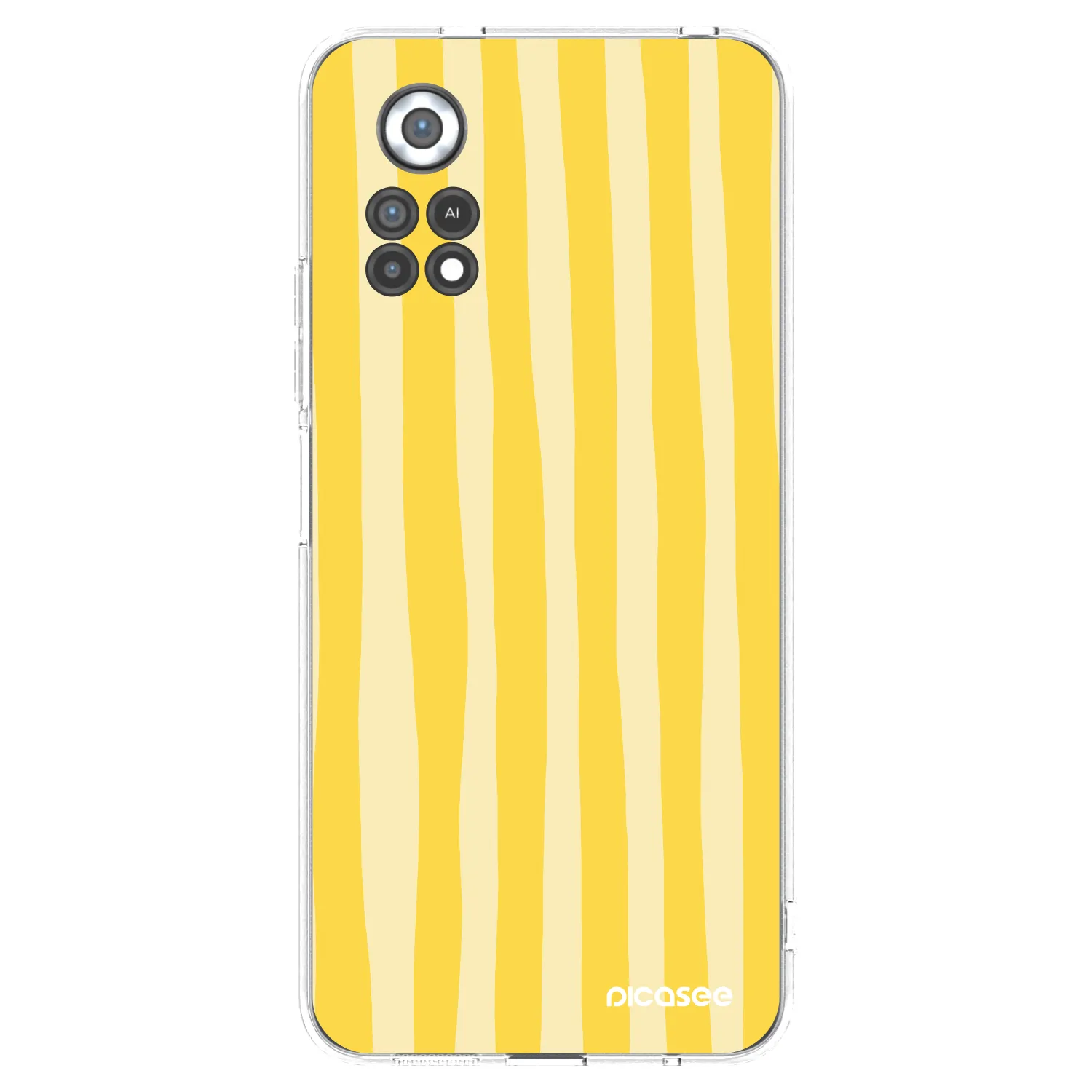 Picasee átlátszó szilikon tok az alábbi mobiltelefonokra Xiaomi Poco X4 Pro 5G - Lines lemon