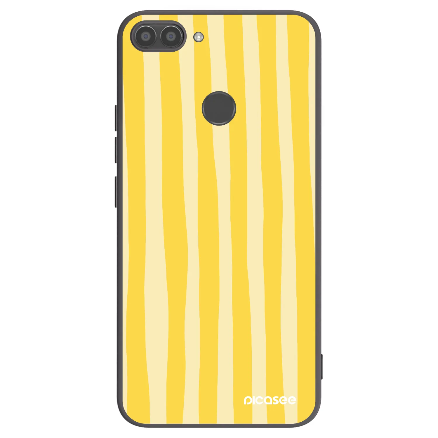 Picasee fekete szilikon tok az alábbi mobiltelefonokra Huawei P Smart - Lines lemon
