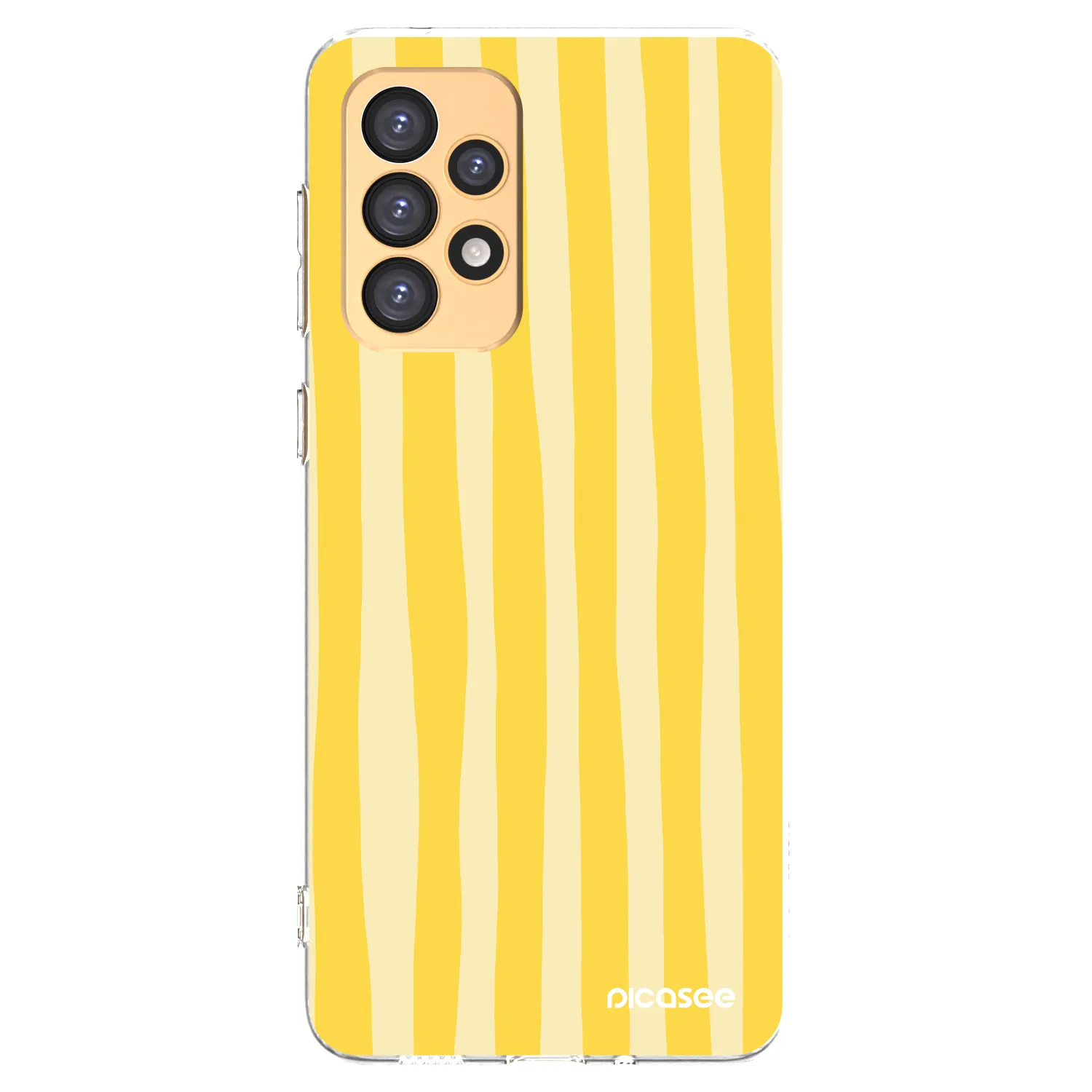 Picasee átlátszó szilikon tok az alábbi mobiltelefonokra Samsung Galaxy A33 5G A336 - Lines lemon